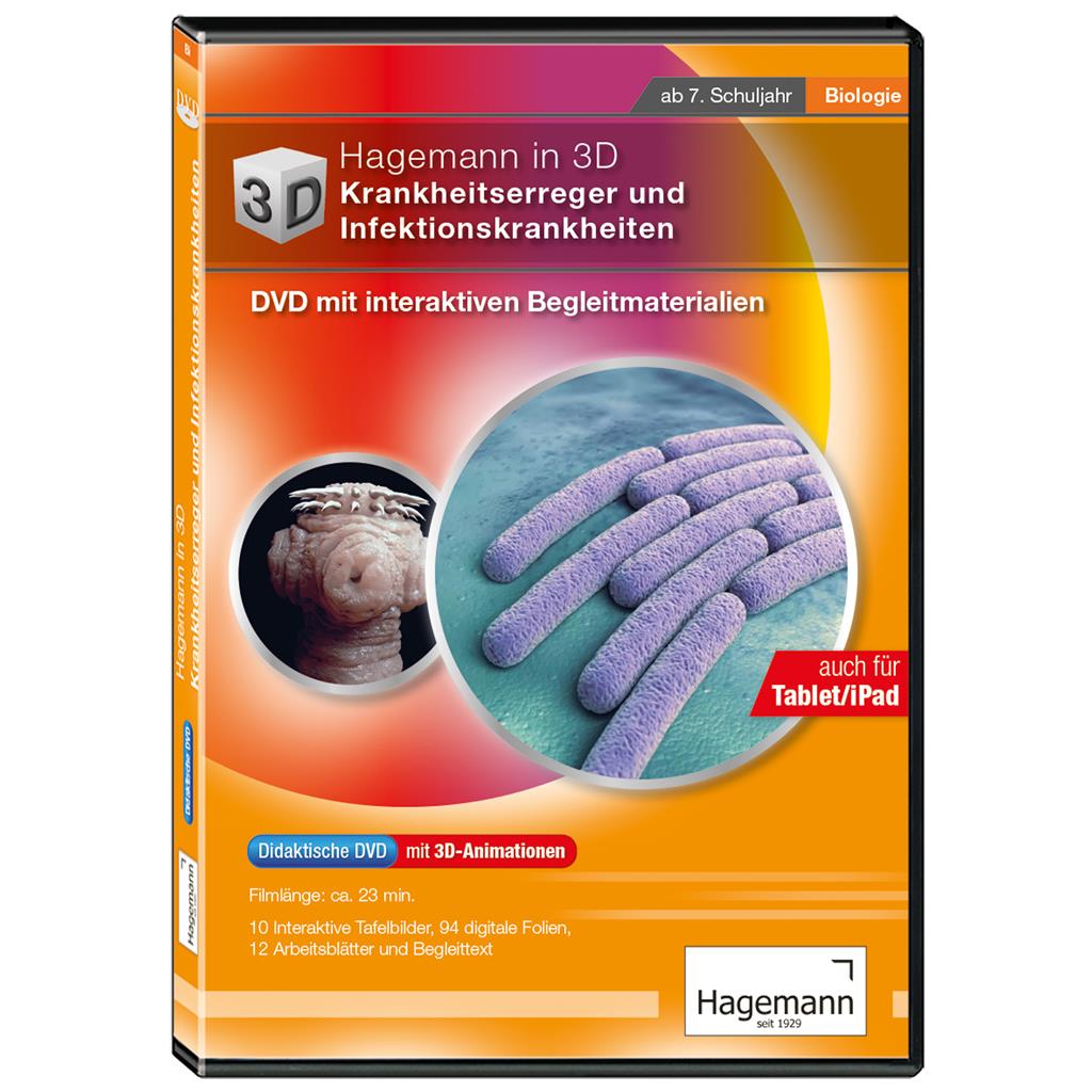 Krankheitserreger und Infektionskrankheiten Didaktische DVD, Schullizenz, Tablet-Version