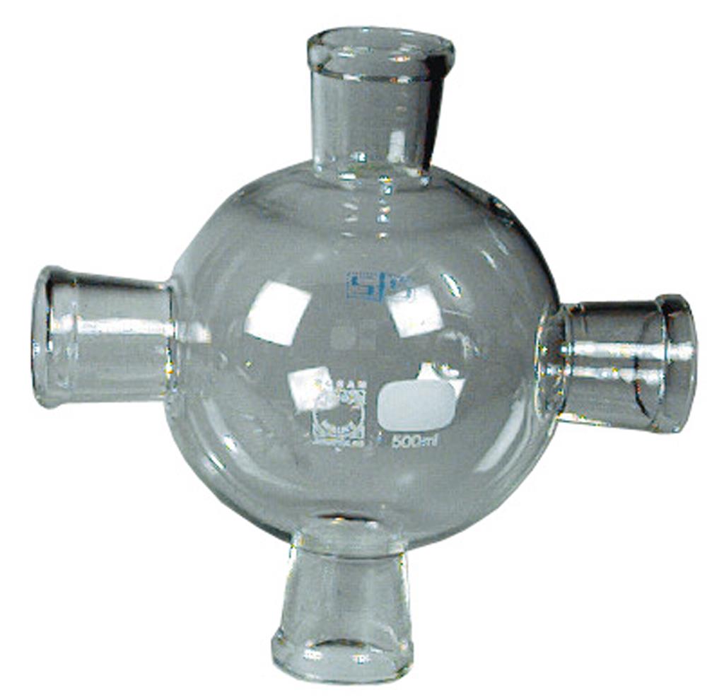 Gasreaktionskugel 500 ml 4x SB 29