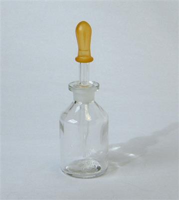 Steilbrust-Pipettenflasche 100 ml Klarglas, NS-Tropfpipette