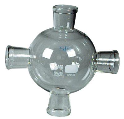 Gasreaktionskugel 500 ml 4x SB 29